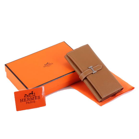 Cheap Fake Hermes Bearn Japonaise Tri-Fold Wallet A308 Coffee - Click Image to Close